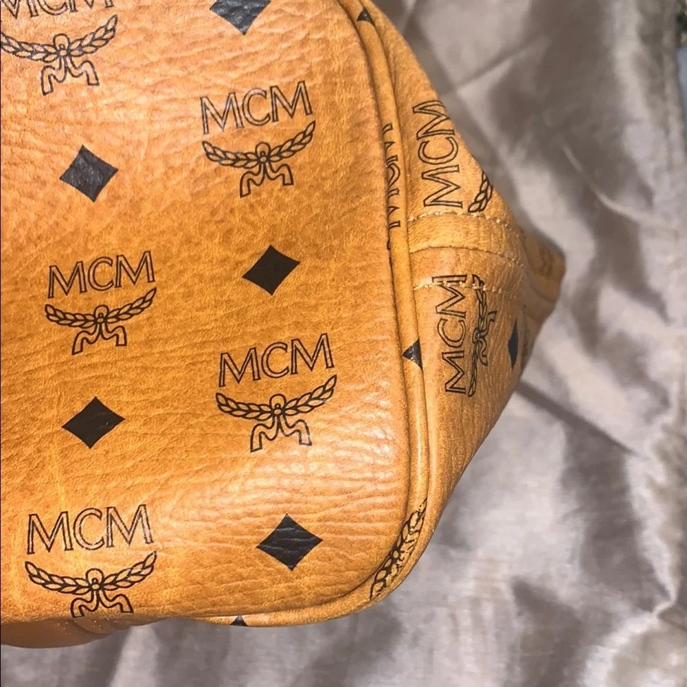 MCM Brown Monogrammed Leather Tote EUC Authentic